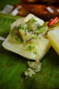 boiled-tapioca-with-green-chilli-dip