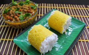 corn puttu cooking recipes with kadala curry