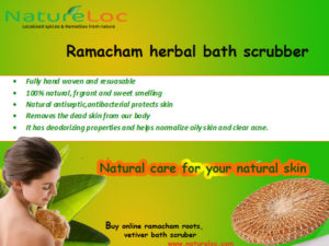 Ramacham scrubber vetiver buy online natureloc