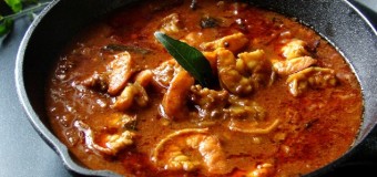 Chemmeen curry or Prawn Curry