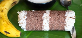 Ragi puttu or Steamed finger millet flour cake