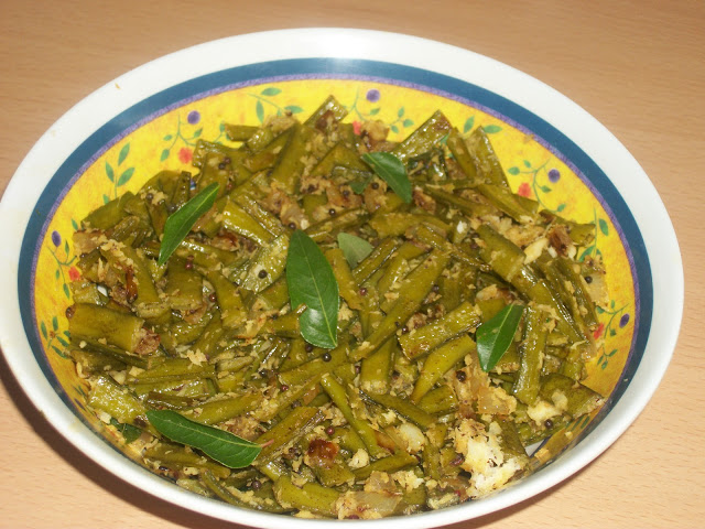 Kothavarangai Varuval, Cluster bean stir fry, Gawaar recipe